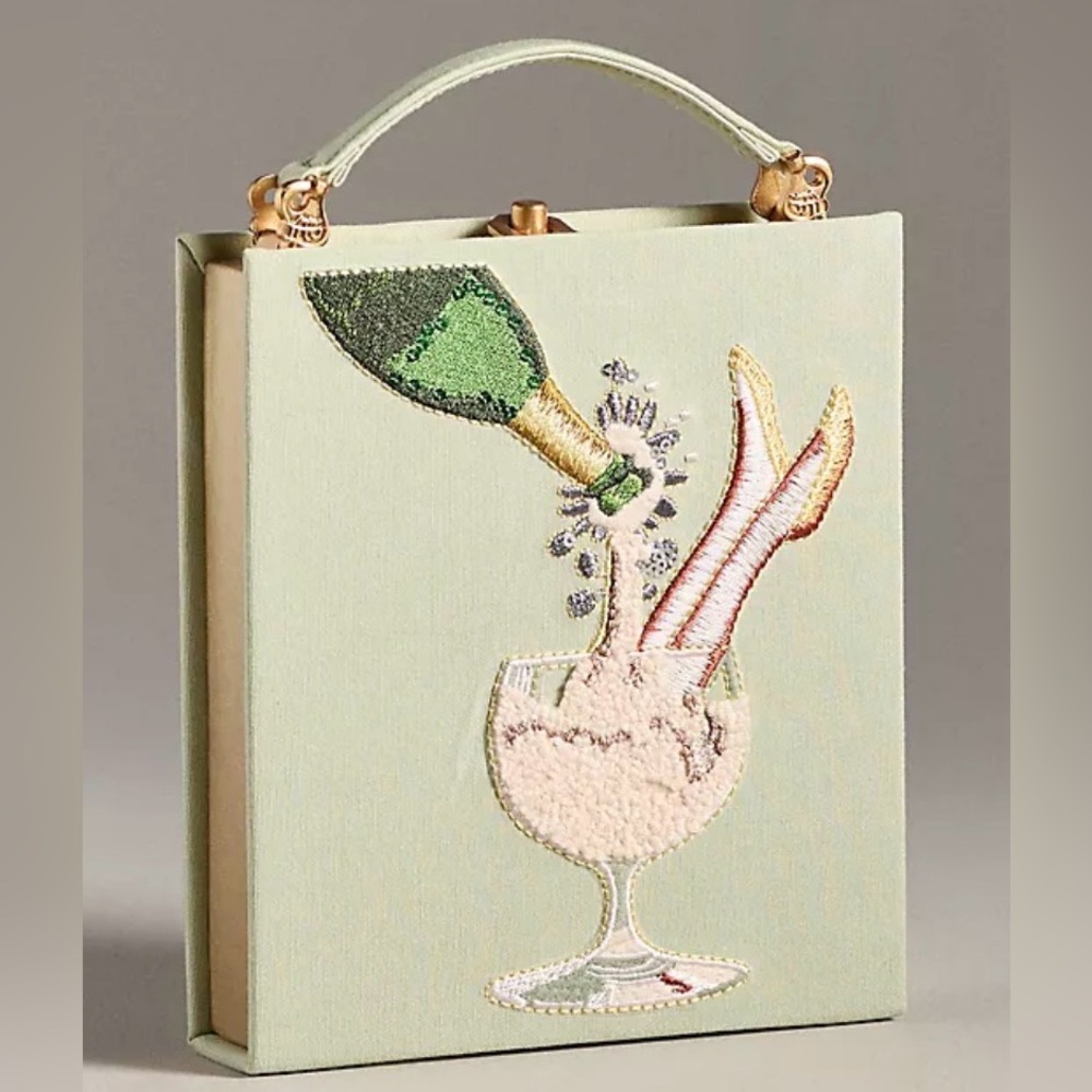 JW Pei Champagne Book Clutch